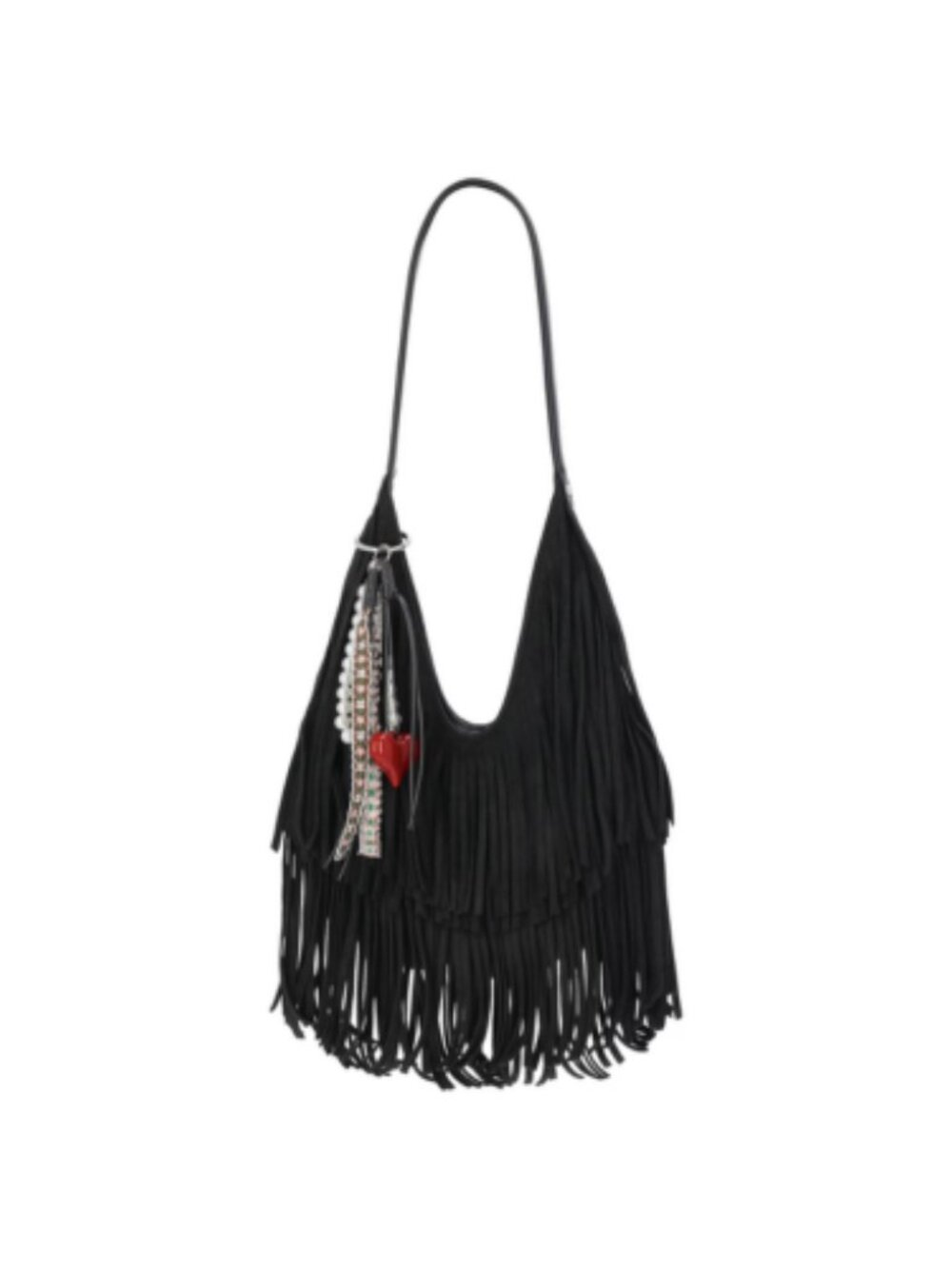 Madden NYC Women's Fringe Hobo Bag, Black